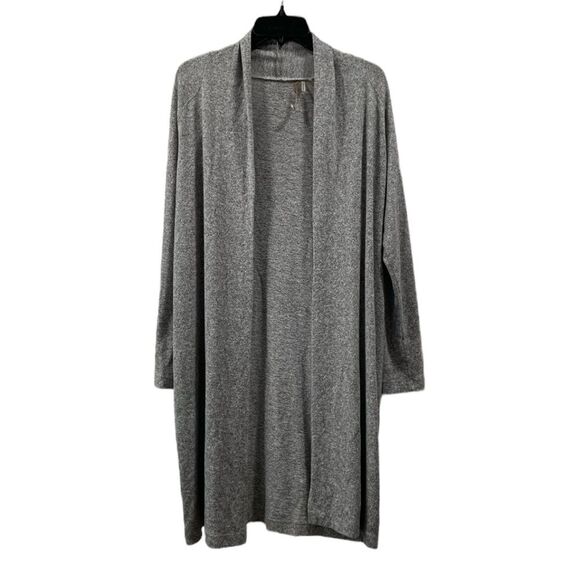 Soft Surroundings Gray Open Front Cardigan Sweater Size M - Picture 1 of 9